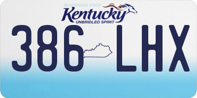 KY license plate 386LHX