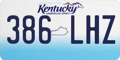 KY license plate 386LHZ