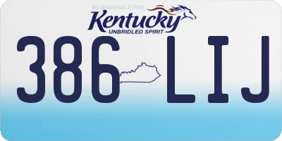 KY license plate 386LIJ
