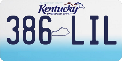 KY license plate 386LIL