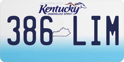 KY license plate 386LIM