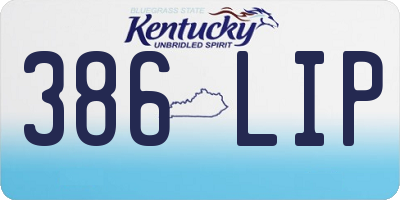 KY license plate 386LIP
