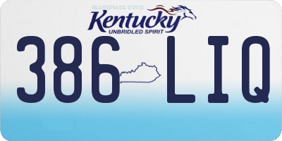 KY license plate 386LIQ