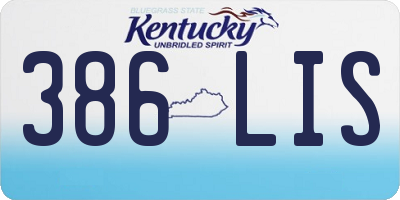 KY license plate 386LIS