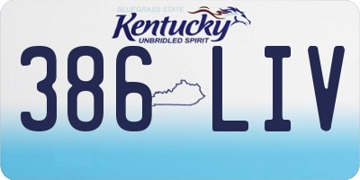 KY license plate 386LIV