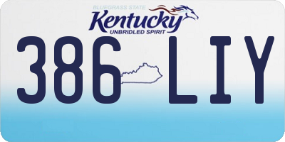 KY license plate 386LIY