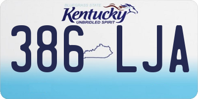 KY license plate 386LJA