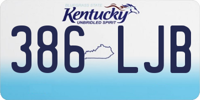 KY license plate 386LJB
