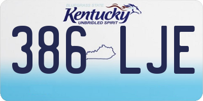 KY license plate 386LJE