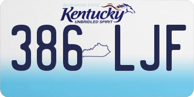 KY license plate 386LJF