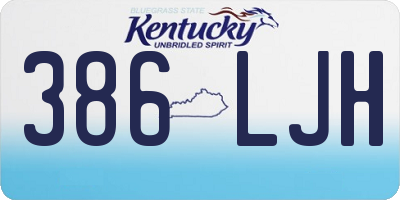 KY license plate 386LJH