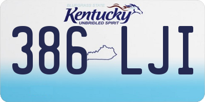 KY license plate 386LJI
