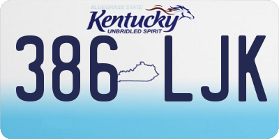 KY license plate 386LJK