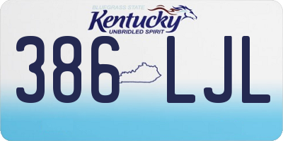 KY license plate 386LJL
