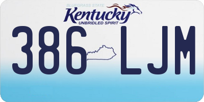 KY license plate 386LJM