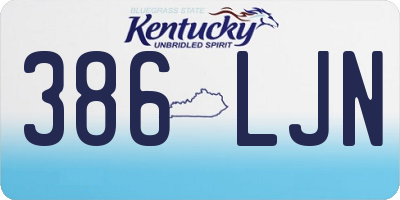 KY license plate 386LJN