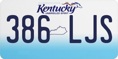 KY license plate 386LJS
