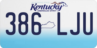 KY license plate 386LJU