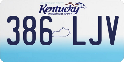 KY license plate 386LJV