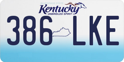KY license plate 386LKE