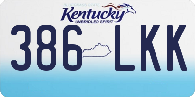 KY license plate 386LKK