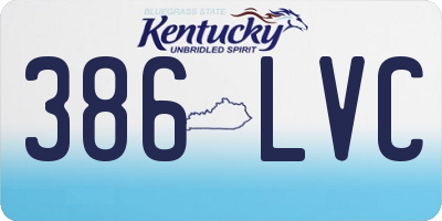 KY license plate 386LVC