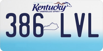 KY license plate 386LVL