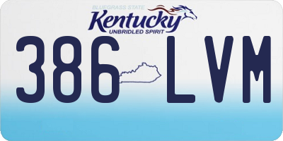 KY license plate 386LVM
