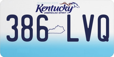 KY license plate 386LVQ