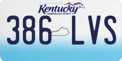 KY license plate 386LVS