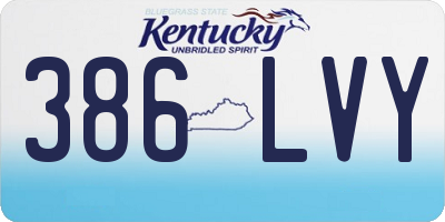 KY license plate 386LVY