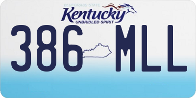 KY license plate 386MLL
