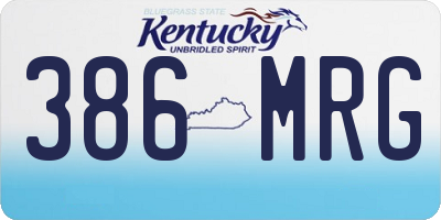 KY license plate 386MRG