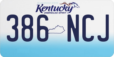 KY license plate 386NCJ