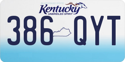 KY license plate 386QYT
