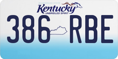 KY license plate 386RBE