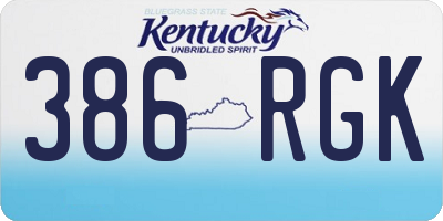 KY license plate 386RGK