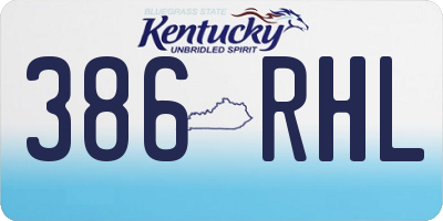 KY license plate 386RHL