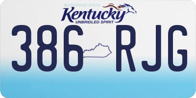 KY license plate 386RJG