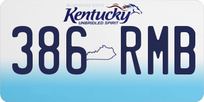 KY license plate 386RMB