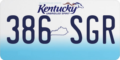 KY license plate 386SGR