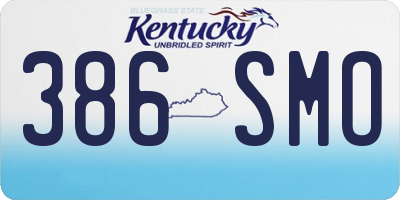 KY license plate 386SMO
