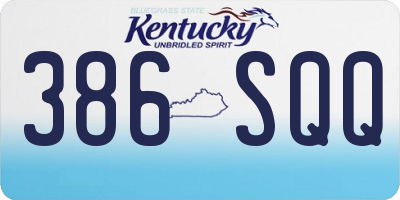 KY license plate 386SQQ