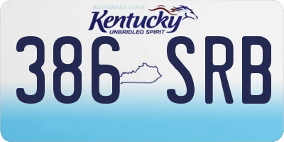 KY license plate 386SRB