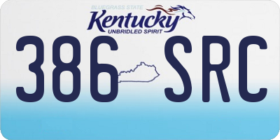 KY license plate 386SRC