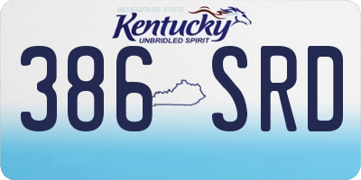 KY license plate 386SRD