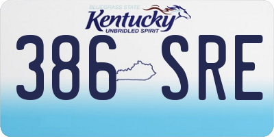 KY license plate 386SRE