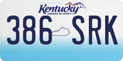 KY license plate 386SRK