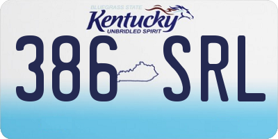 KY license plate 386SRL