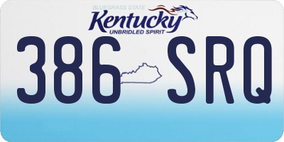 KY license plate 386SRQ
